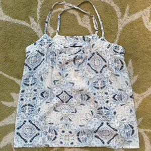 GORGEOUS Jessica Simpson blue white printed cami